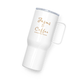 Jesus and Coffee Travel mug with a handle