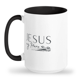 The Hero on a tall glossy ceramic mug