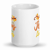 Tall glossy ceramic mug
