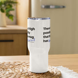Beard hair coffee travel  mug with a handle